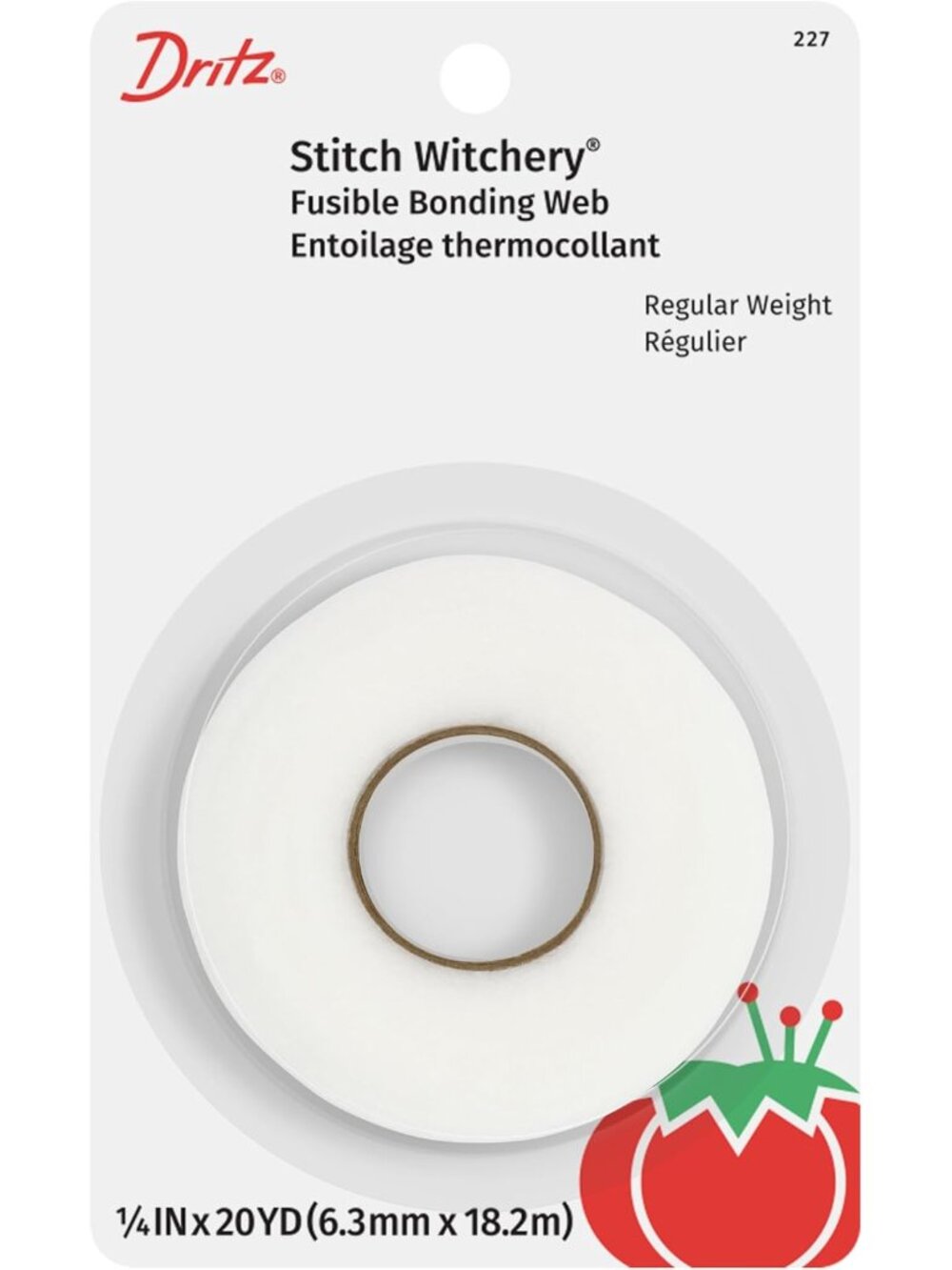 Stitch Witchery Fusible Bonding Web, 1/4" X 20-Yards, Regular Weight, 1 Roll,Whi